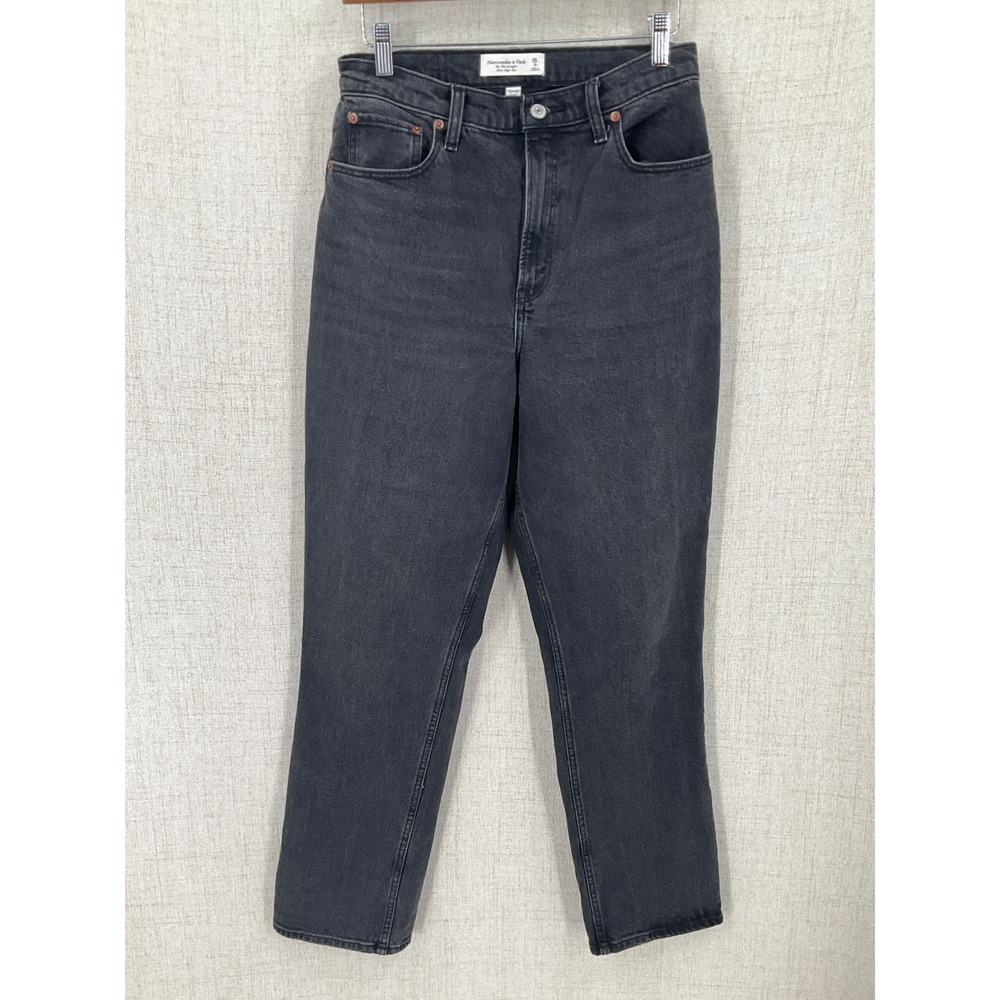 Abercrombie & Fitch Jeans Womens 28 Black The 90s Straight Curve Love Ultra High